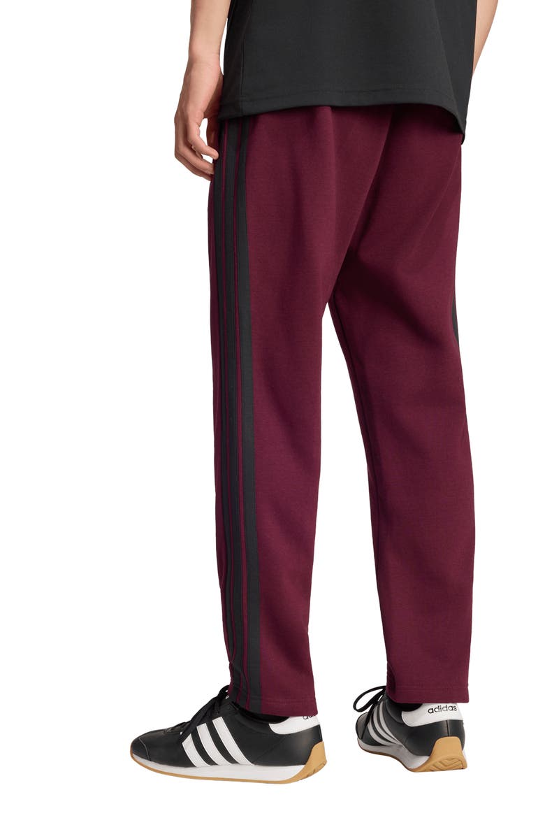 Essentials 3-Stripes Fleece Joggers, Alternate, color, MAROON/ BLACK