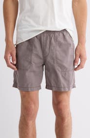 Union Cubano Linen & Cotton Pull-On Shorts