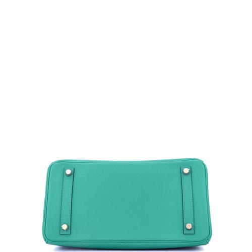Pre-owned Hermes Hermes Birkin Handbag Green Epsom With Gold Hardware 30 In Green