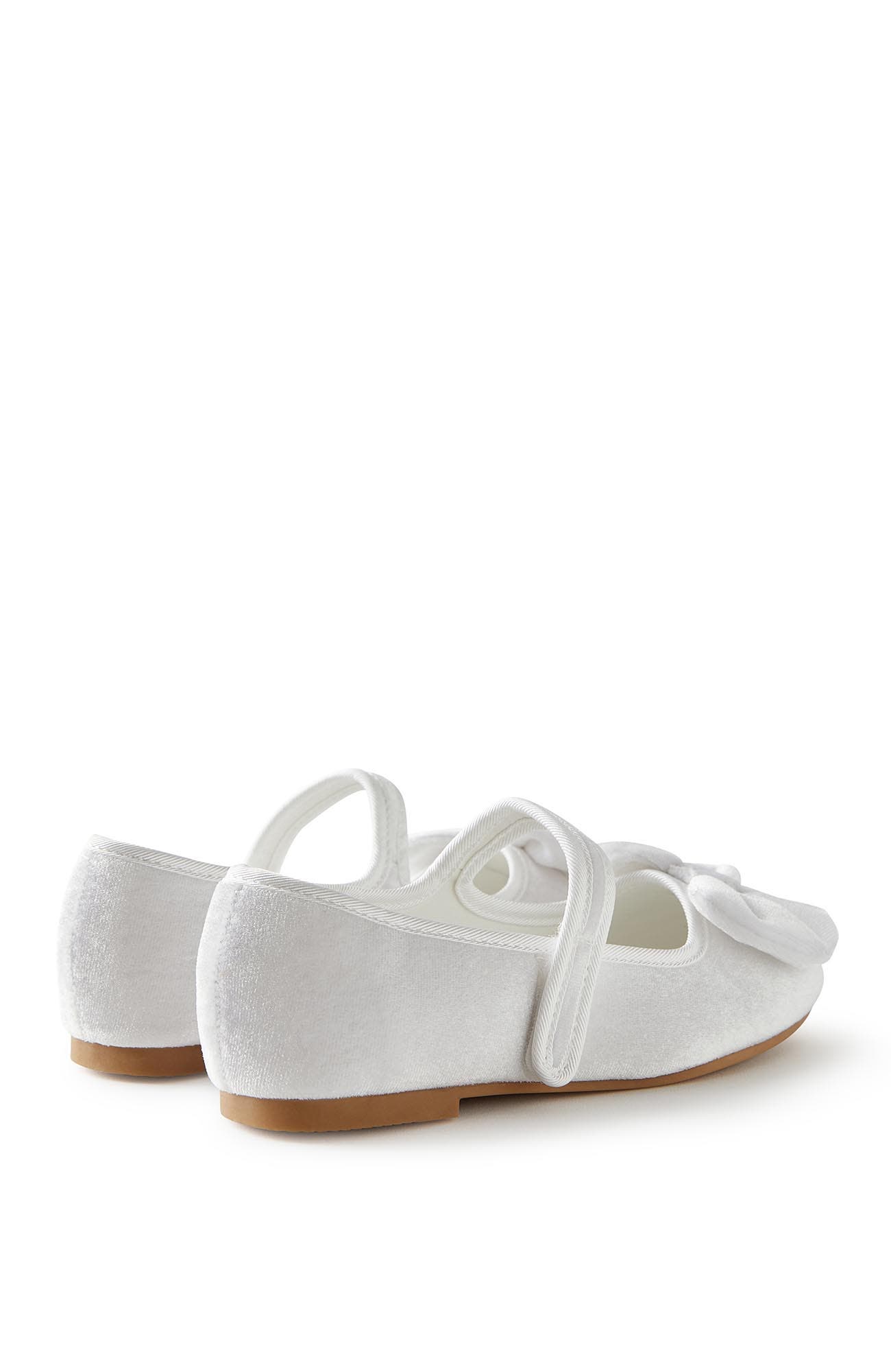 Cotton On Kids Kid's Olivia Ballet Flat, Alternate, color, White Velvet