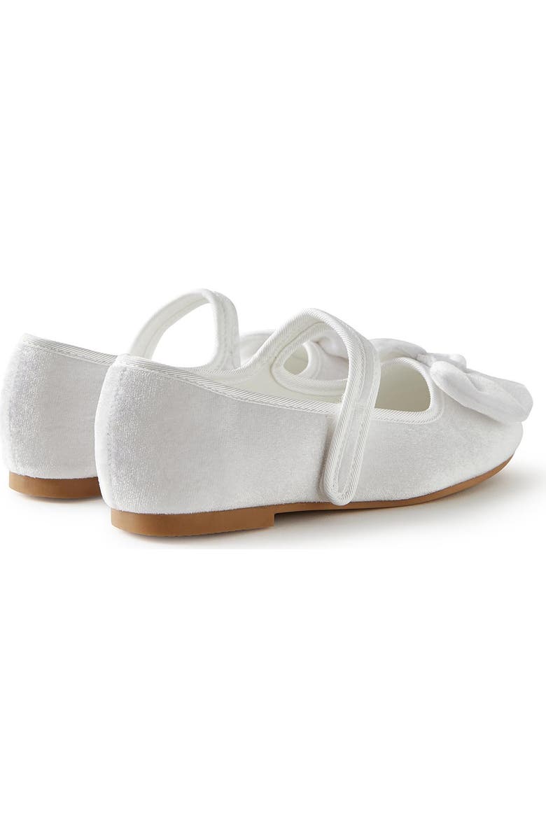 Cotton On Kids Kid's Olivia Ballet Flat, Alternate, color, White Velvet