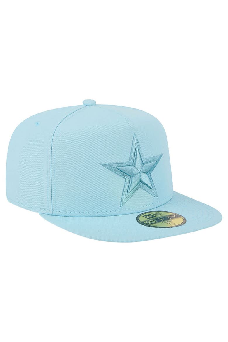 Men's New Era Light Blue Dallas Cowboys Color Pack A-Frame 59FIFTY Fitted Hat, Alternate, color, Light Blue