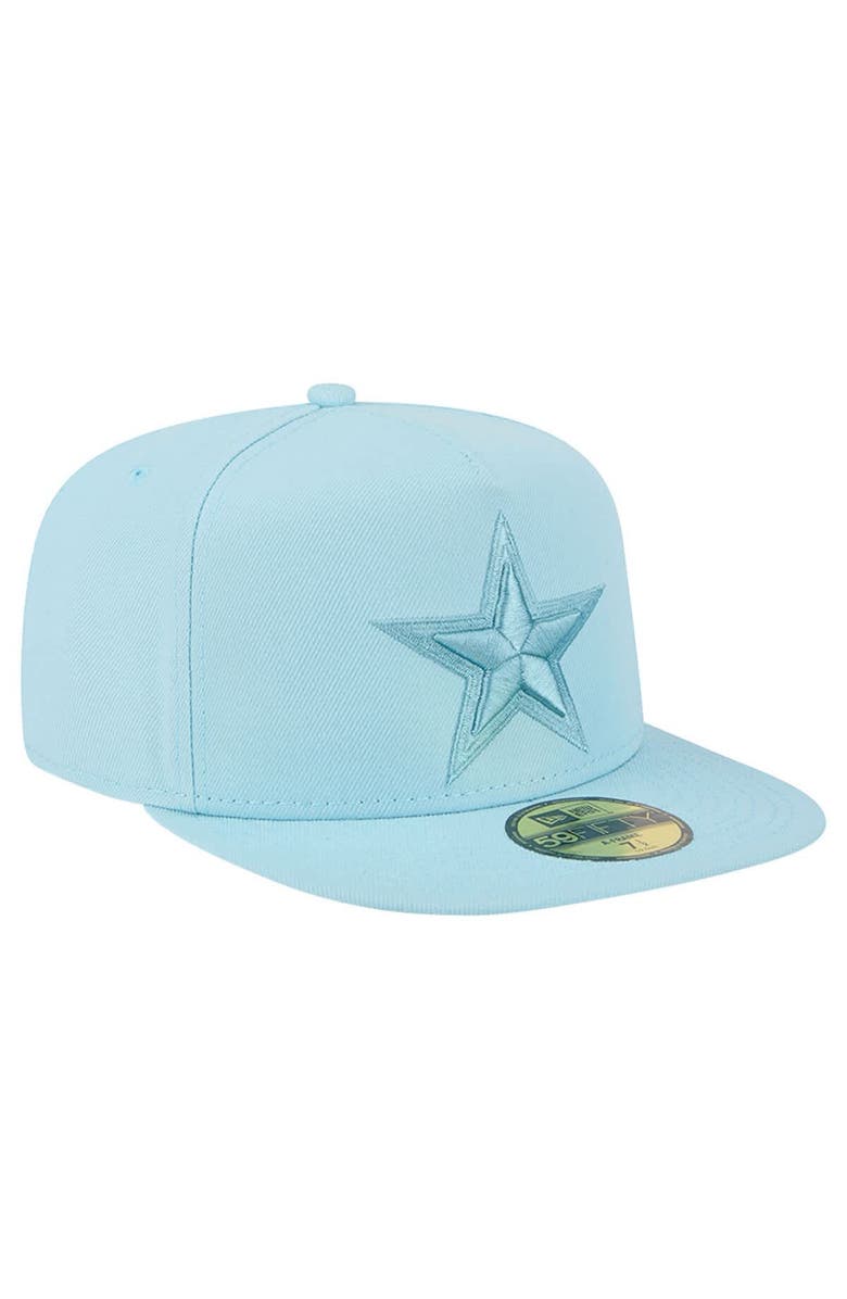 New Era Men's New Era Light Blue Dallas Cowboys Color Pack A-Frame 59FIFTY Fitted Hat, Alternate, color, Light Blue
