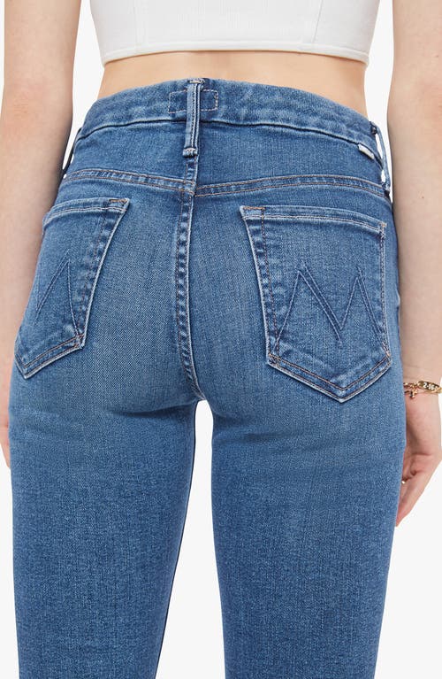 Mother Looker High Waist Skinny Jeans In Blue
