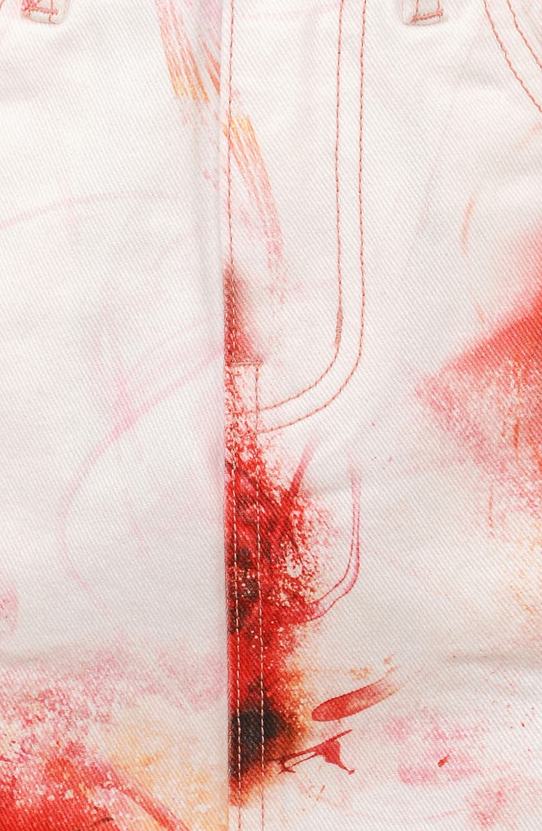 Mistress Rocks Floral Denim Miniskirt, Alternate, color, 