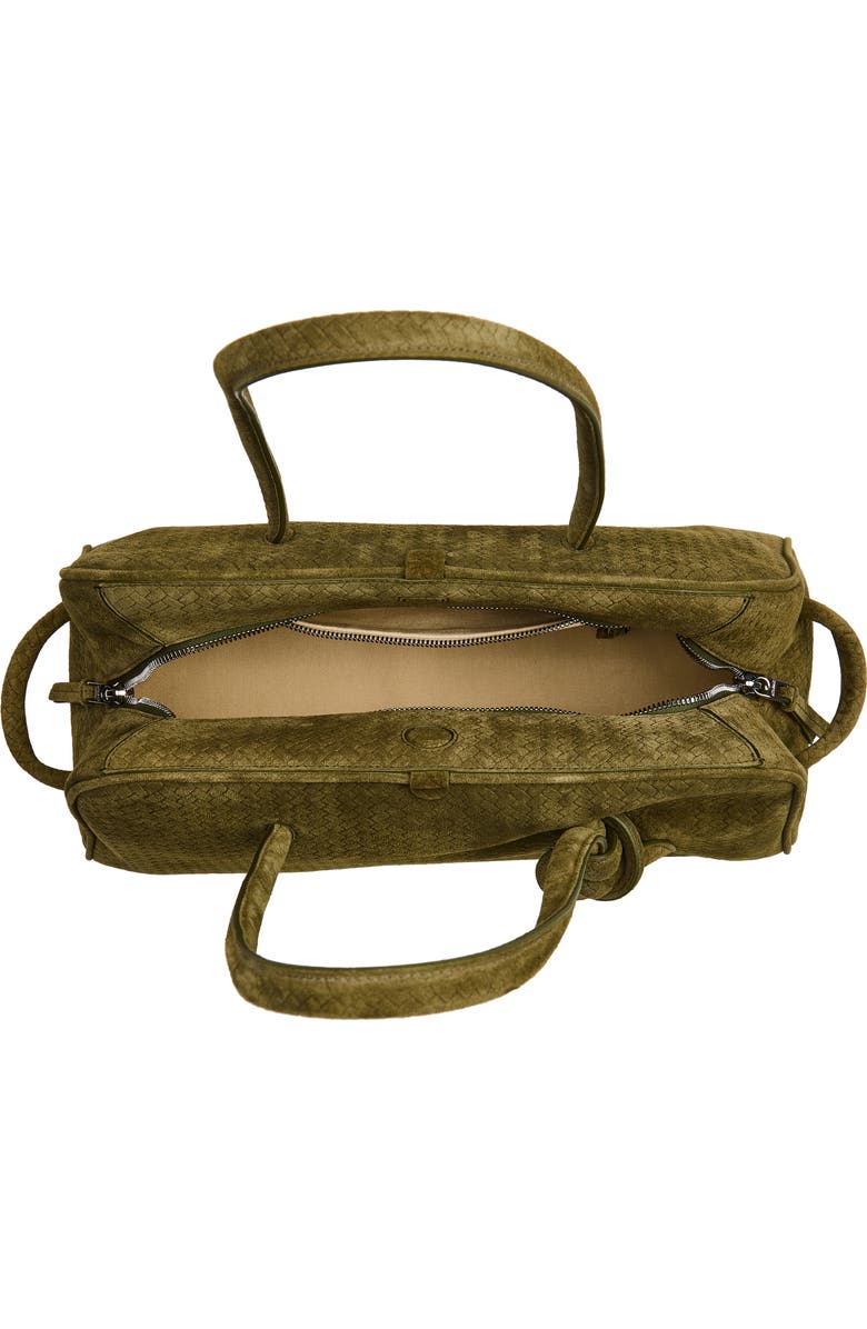 Jacquemus Le Turismo Embossed Suede Bowling Bag, Alternate, color, 560 Khaki