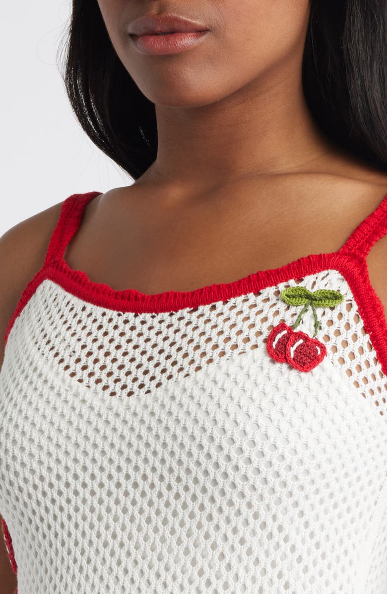 WAYF x Styled by COCO! Marcie Embroidered Cotton Midi Dress, Alternate, color, Ivory