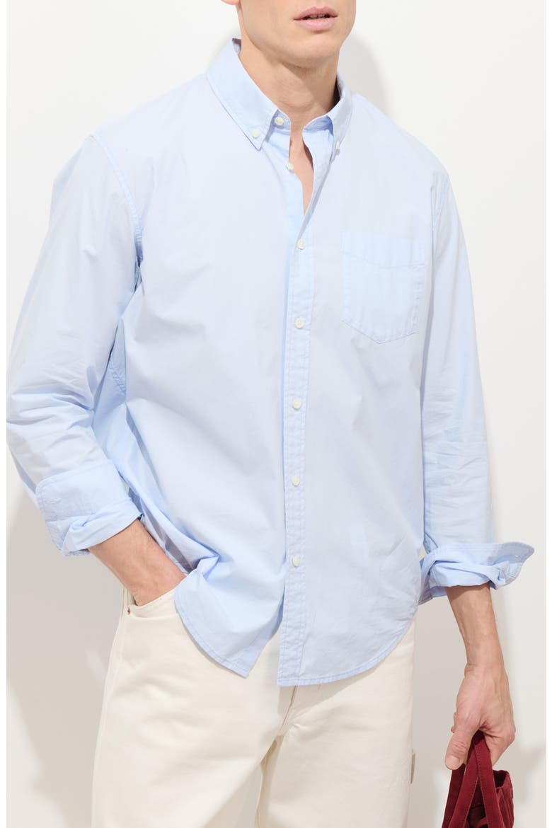 Standard Button-Down Shirt, Alternate, color, CALM BLUE