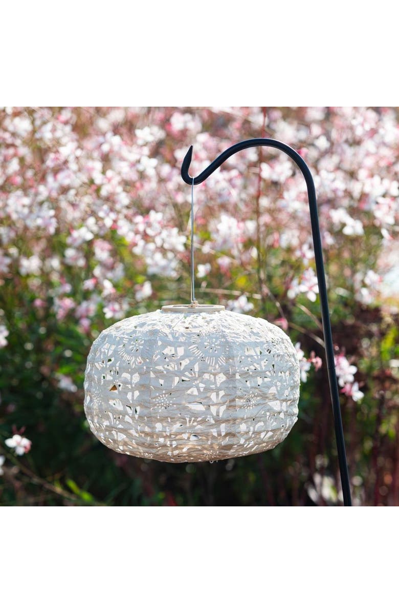 Allsop Home & Garden Soji Stella - Square - Solar Lantern, Alternate, color, Pearl
