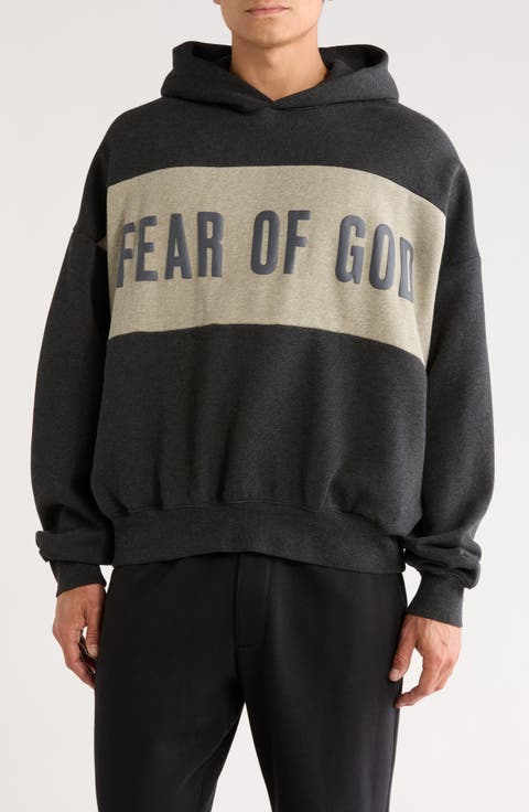Paneled Relaxed Crop Hoodie