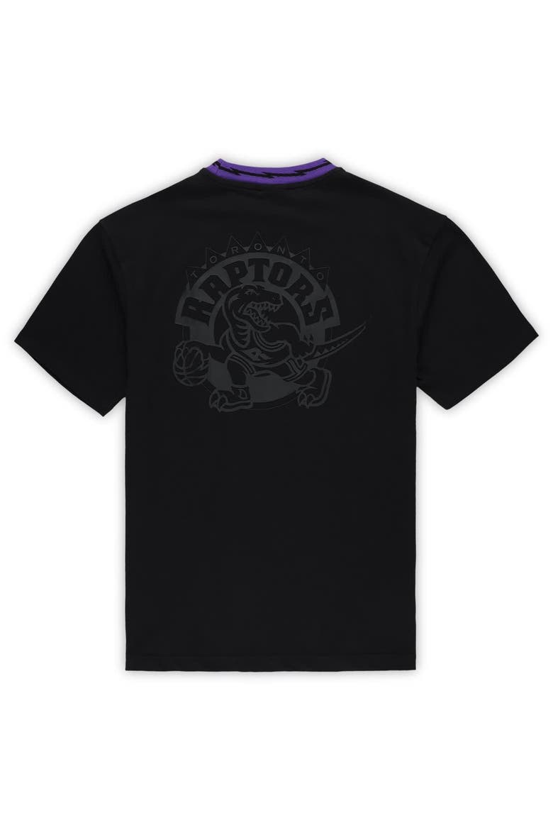 Unisex Mitchell & Ness Black Toronto Raptors Playmaker Vintage Logo T-Shirt, Alternate, color, Black