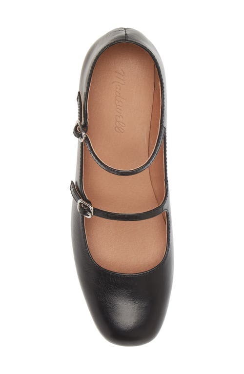 Madewell The Nettie Heeled Mary Jane In Black