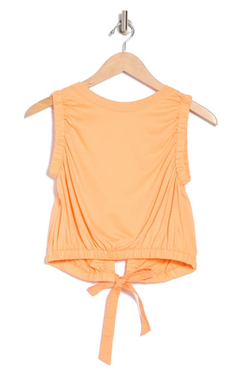 Vigoss Tie Back Ruched Tank Top In Orange