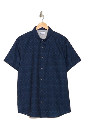 Union Print Ub Tech Short Sleeve Stretch Aero Mesh Button-up Shirt