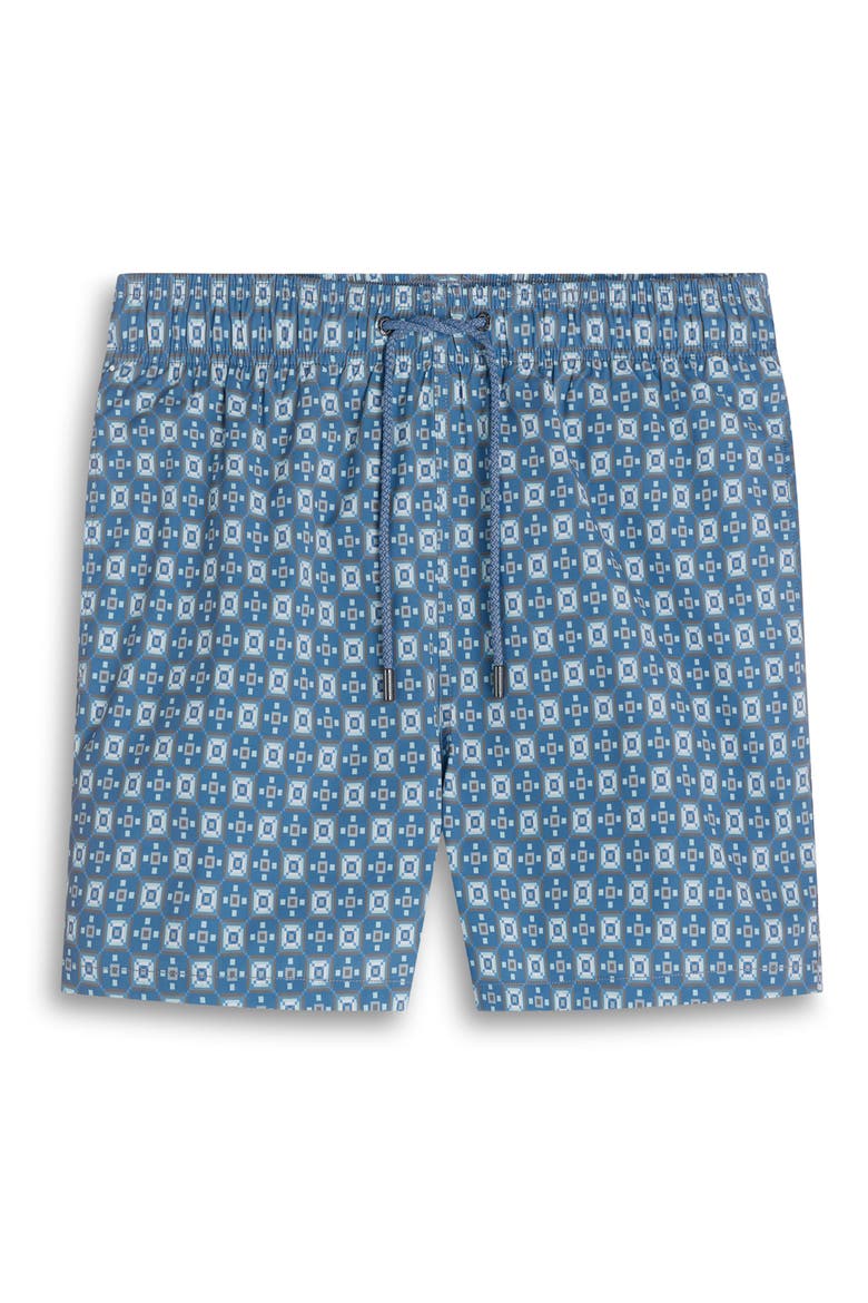 Cruz Print Swim Trunks, Alternate, color, PEACOCK