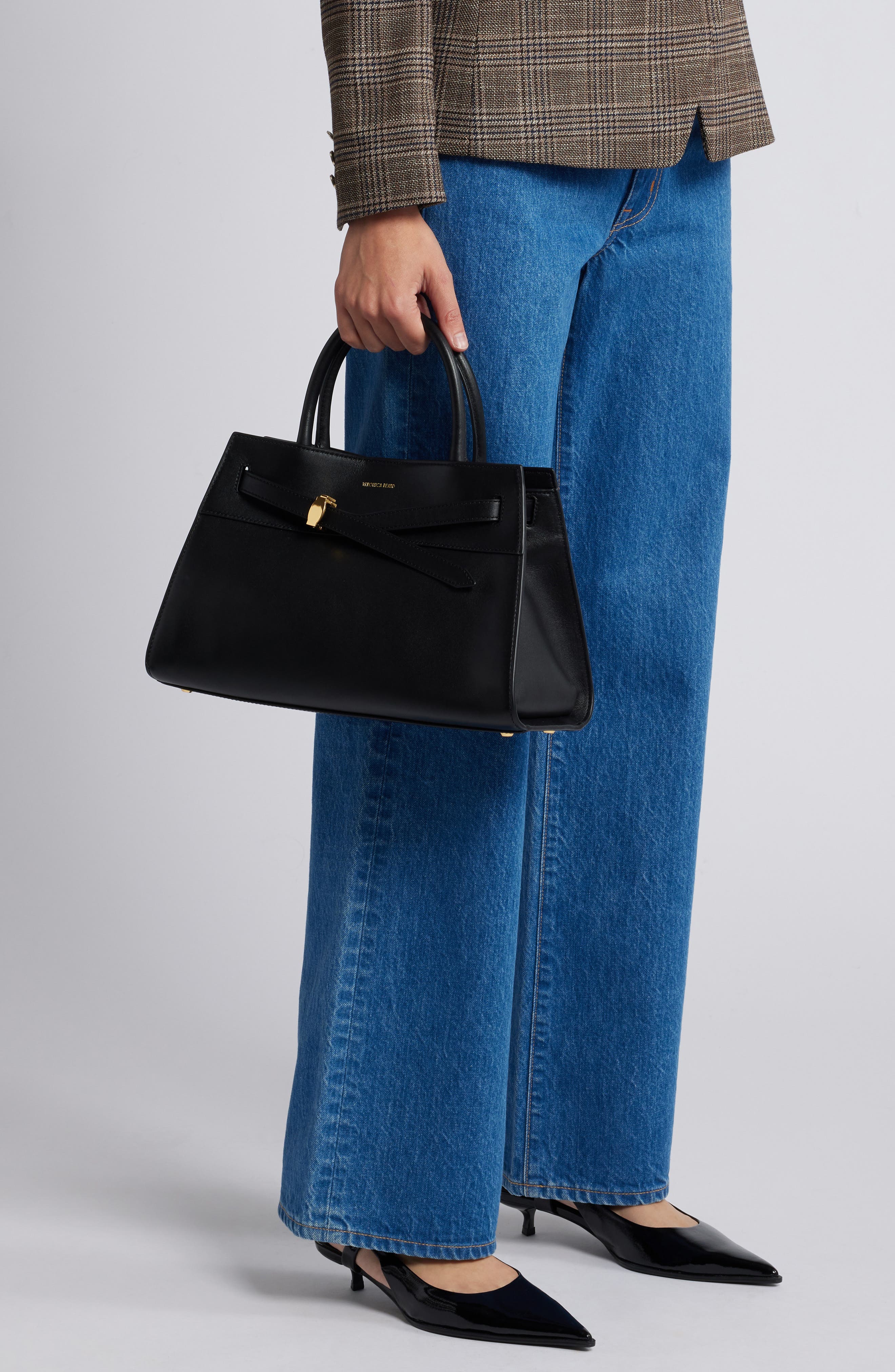 Veronica Beard Dash Leather Tote, Alternate, color, 