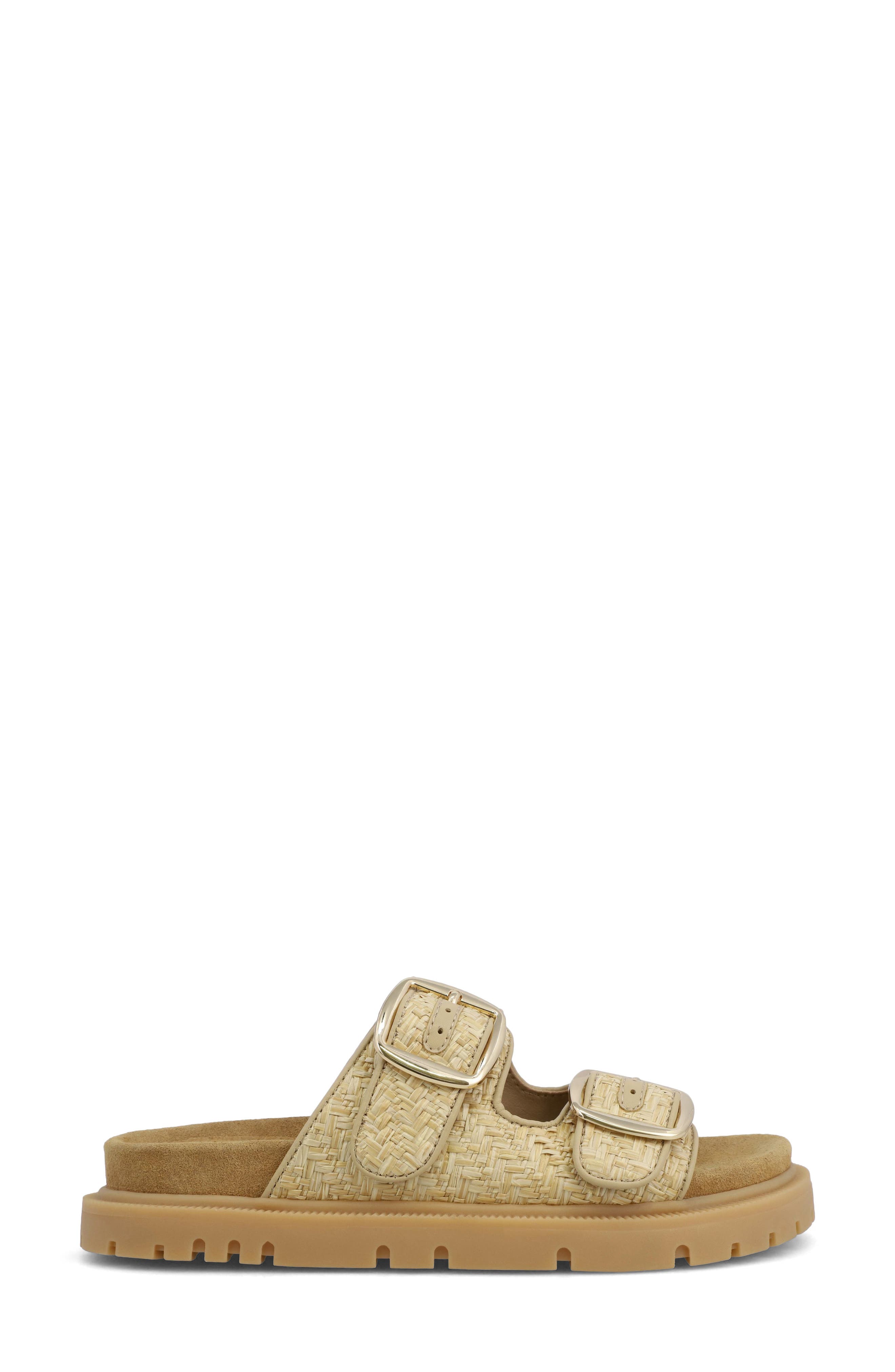 Monica Platform Slide Sandal, Alternate, color, NATURAL