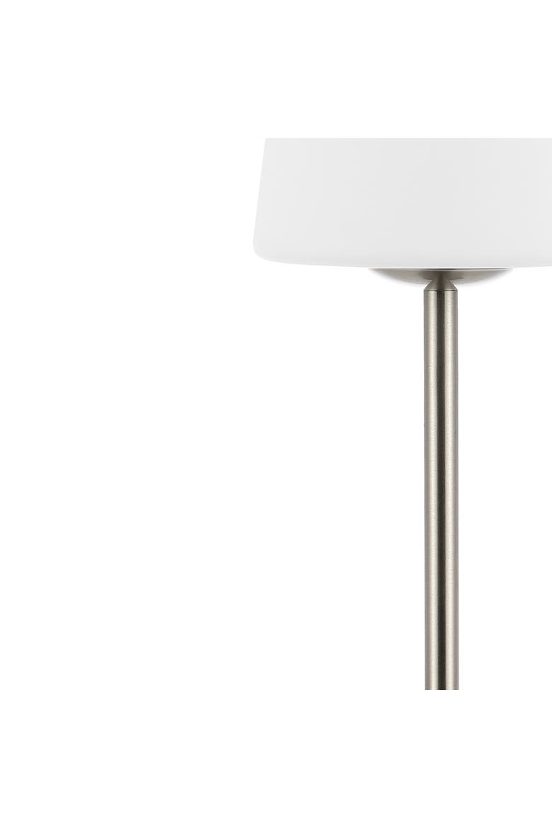 Carson Modern Minimalist Iron Rechargeable Integrated Portable LED Table Lamp, Alternate, color, Nickel