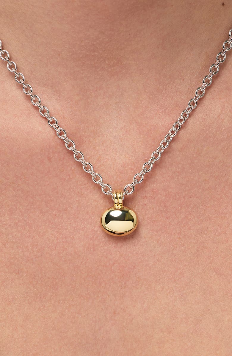 Ana Luisa Two-Tone Pebble Pendant Necklace, Alternate, color, Gold / Silver