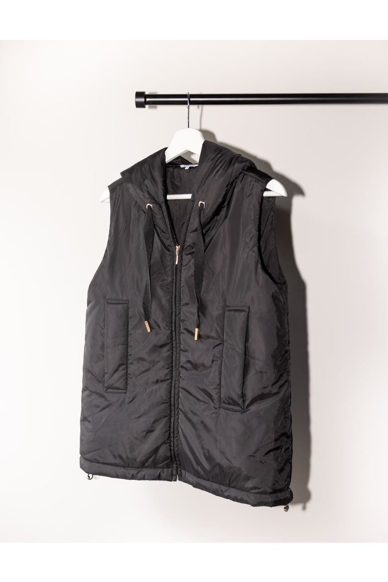 The Hooded Vest, Alternate, color, Black