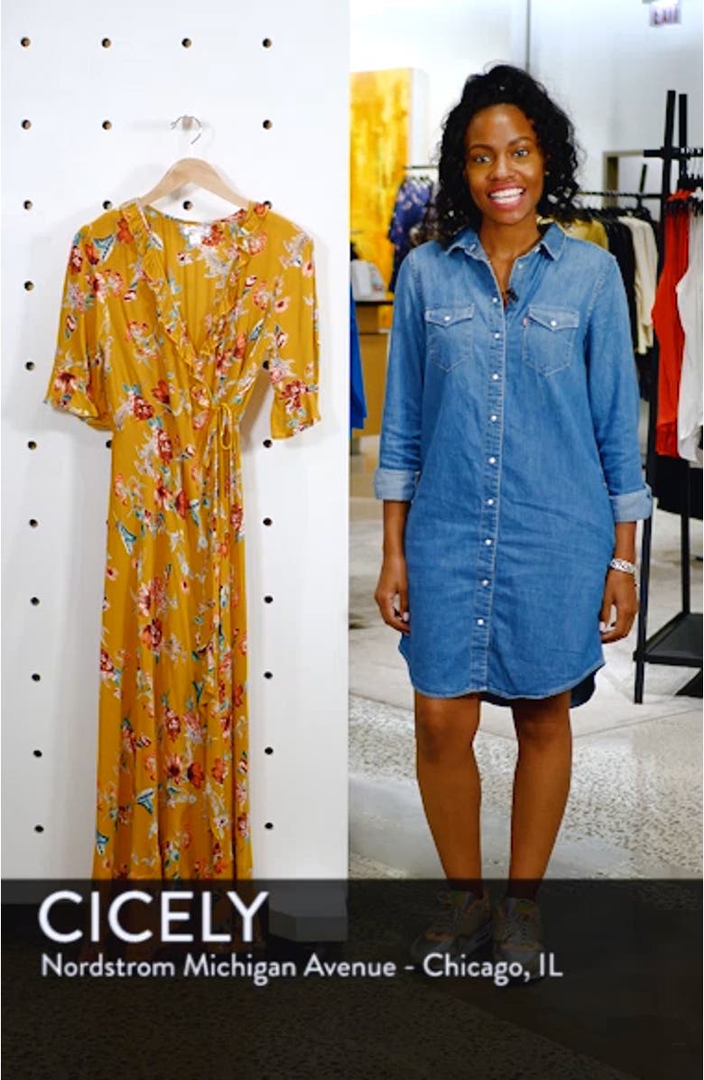 Hudson Floral Print Maxi Wrap Dress, sales video thumbnail