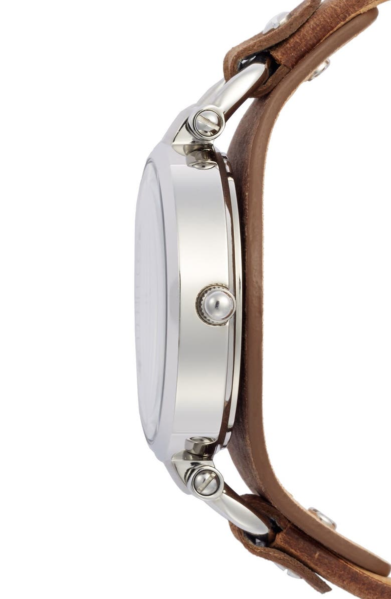 Fossil 'Georgia' Leather Strap Watch & Charm Bracelet Set, 32mm, Alternate, color,