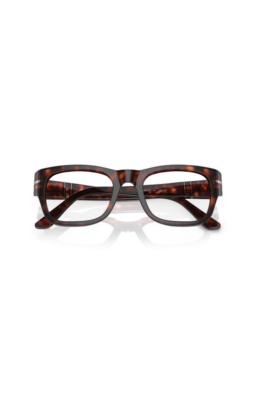 Persol 52mm Rectangle Optical Glasses In Black
