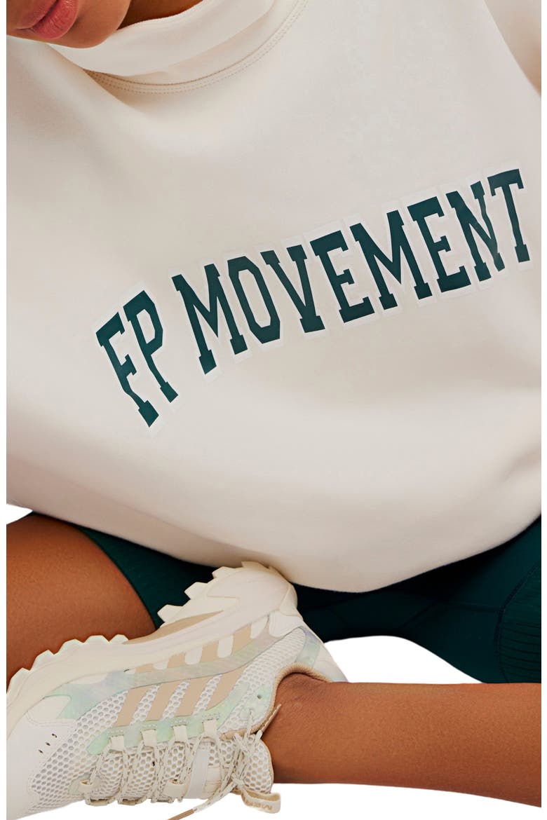 FP Movement Victory Sweatshirt & Shorts Set, Alternate, color, IVORY COMBO