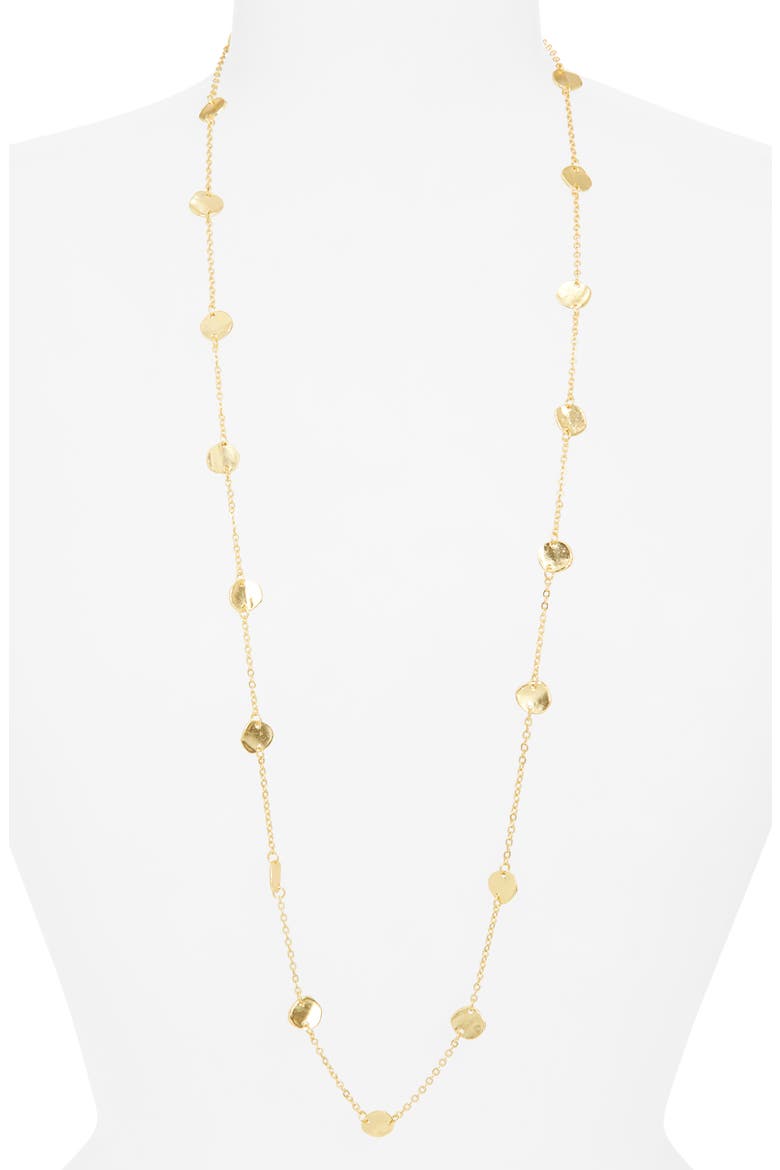Mini Coin Station Necklace, Alternate, color, GOLD