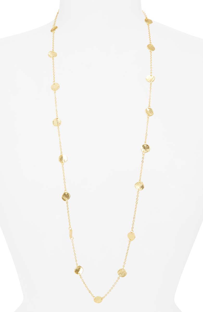 Karine Sultan Mini Coin Station Necklace, Alternate, color, Gold