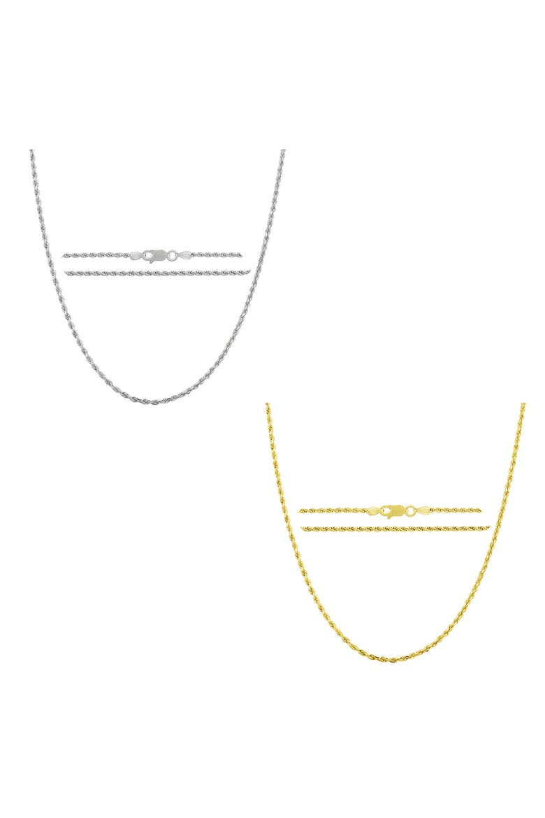 2 Pack Sterling Silver Necklace, Alternate, color, Two Tone