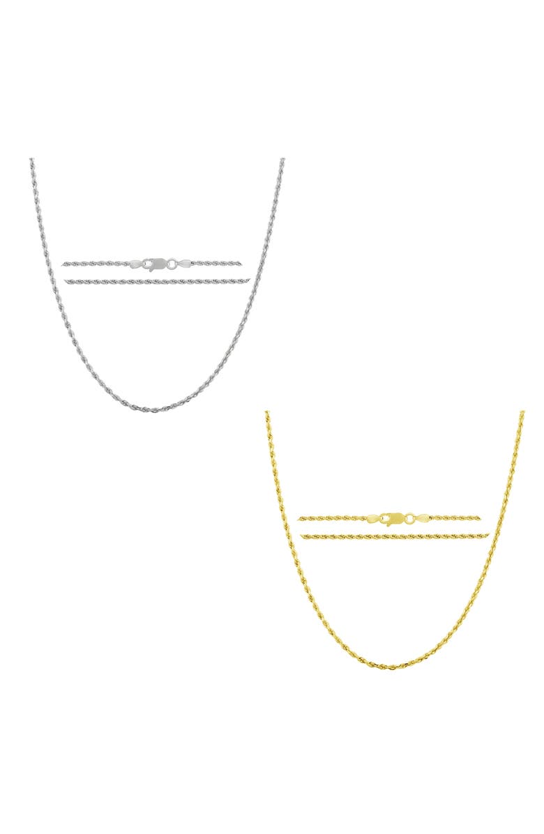 Donatello Gian 2 Pack Sterling Silver Necklace, Alternate, color, Two Tone