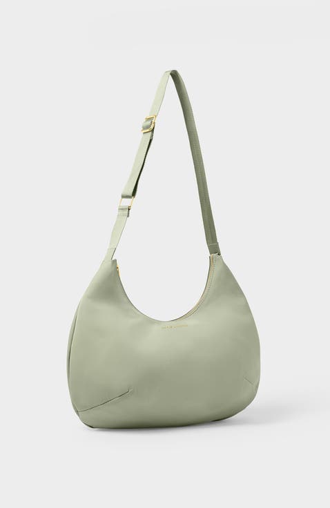 Nylon-Luxe Sling Shoulder Bag