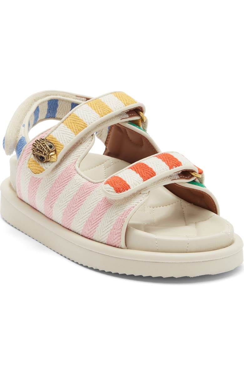 Kurt Geiger London Orson Stripe Sandal, Main, color, Bone/ Comb