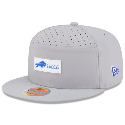 Men's New Era Gray Buffalo Bills 2025 Sideline  Split Panel 9FIFTY Snapback Hat