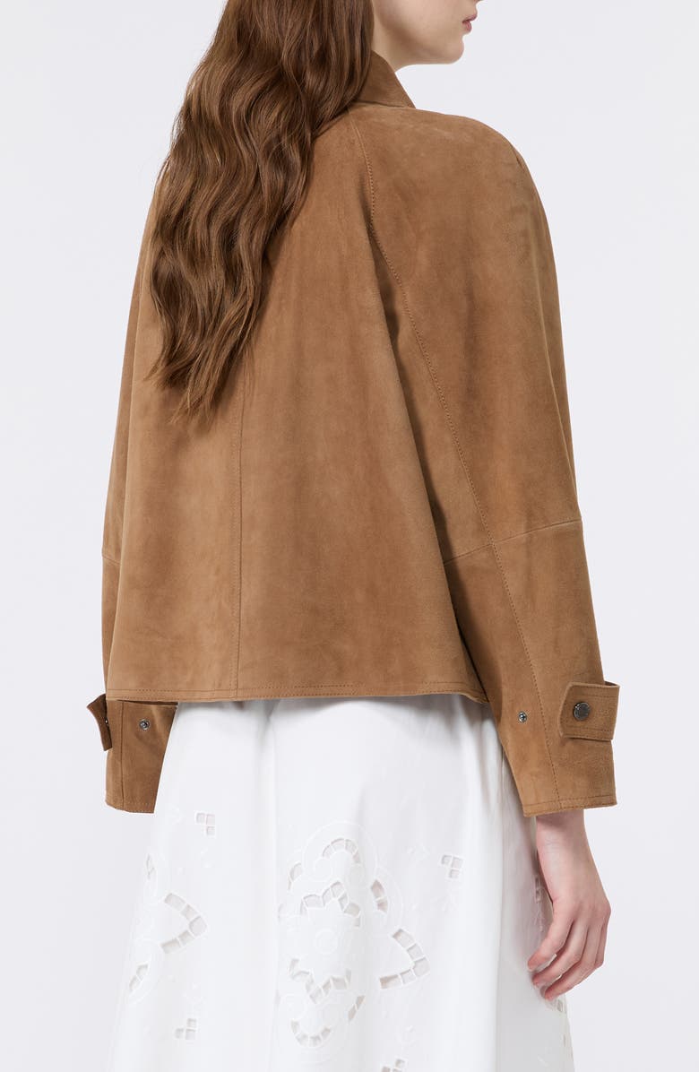 Weekend Max Mara Abito Suede Jacket, Alternate, color, Hazelnut Brown