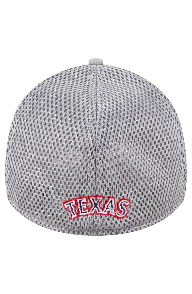 New Era Men's New Era Gray Texas Rangers Visor Paint Splatter 39THIRTY Flex Hat, Alternate, color, Gray