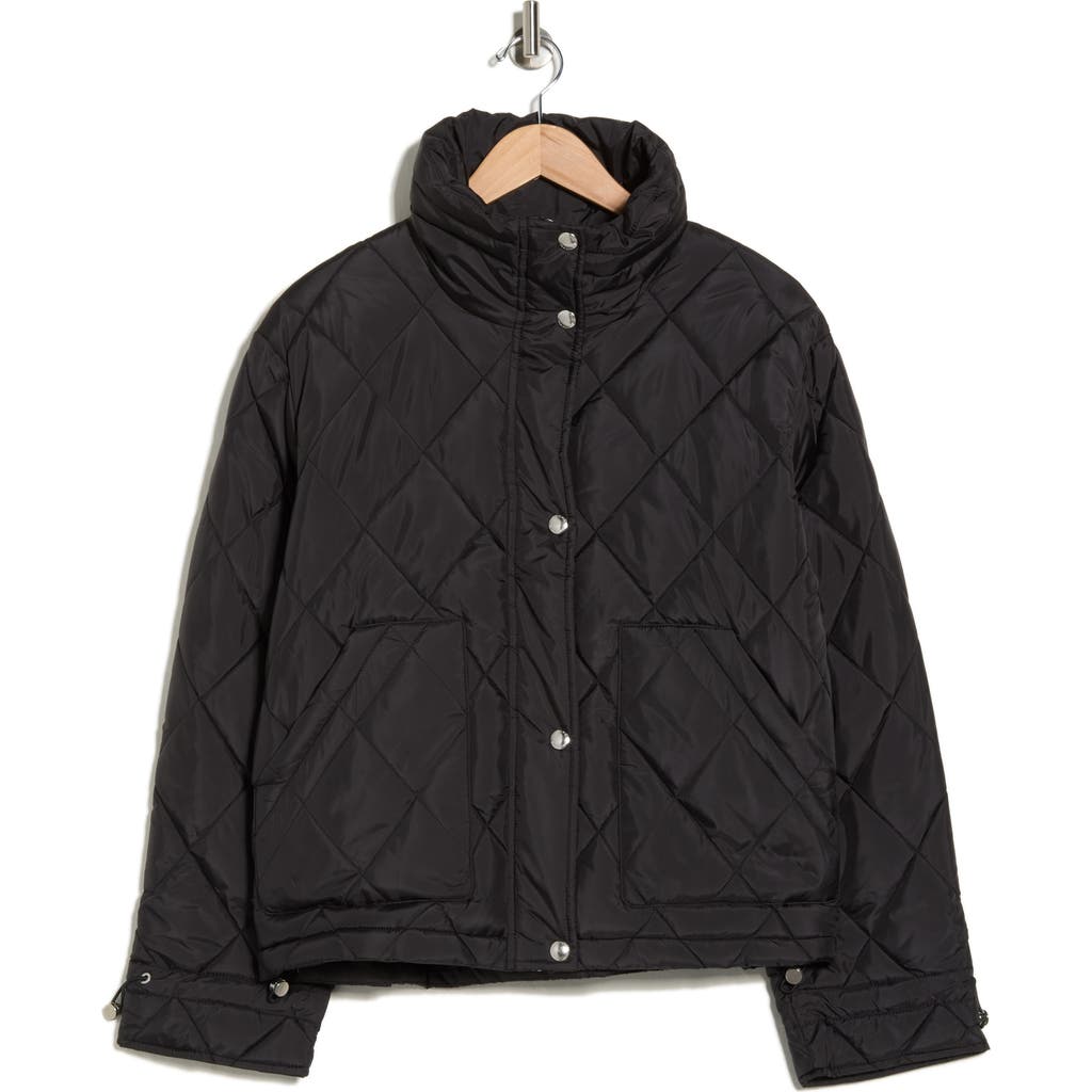 Sam Edelman Patch Pocket Quilted Jacket In Black