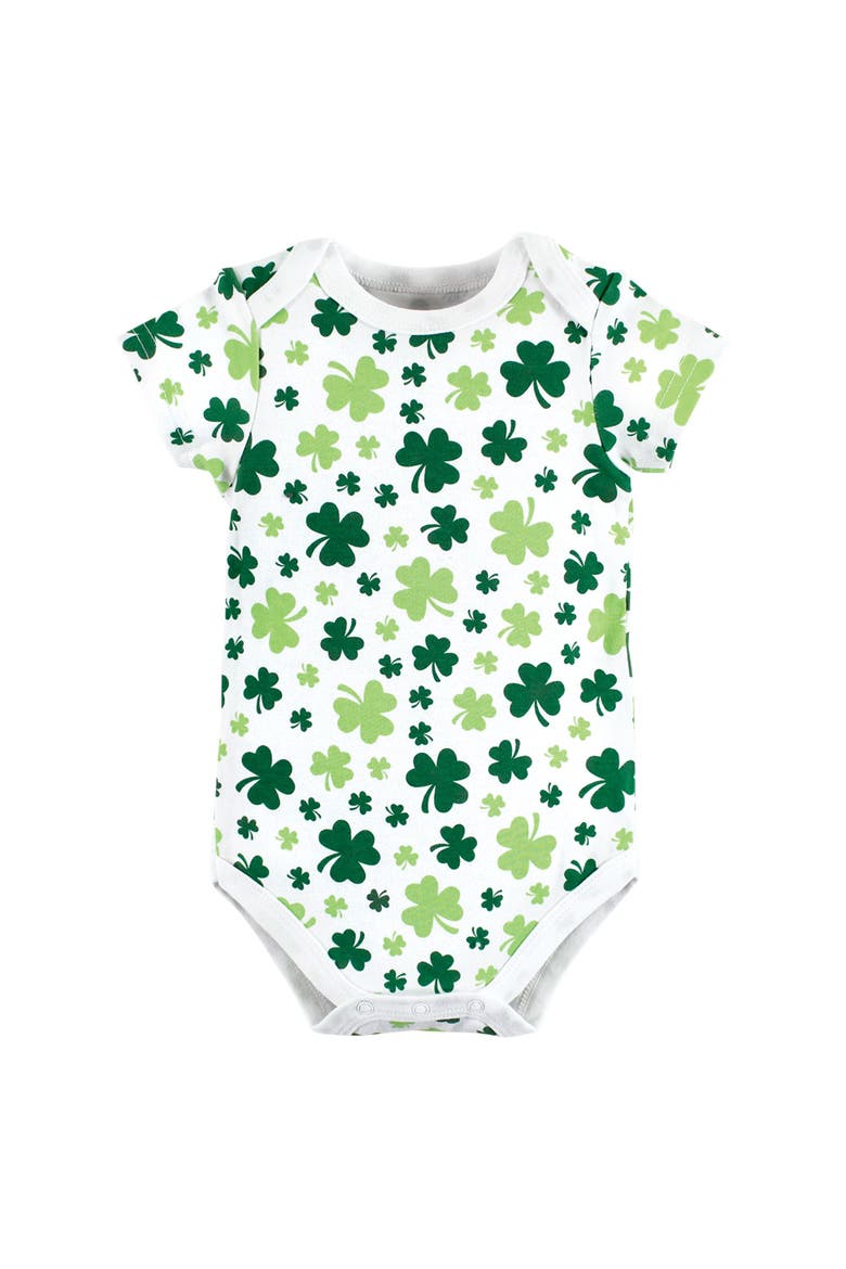 Triple Pack of Essential Cotton One-Piece Rompers, Alternate, color, Lucky Charm