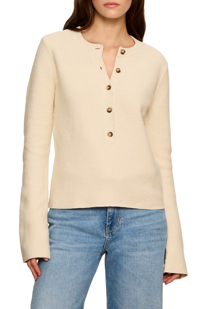Everyday Henley Sweater, Main, color, BONE WHITE