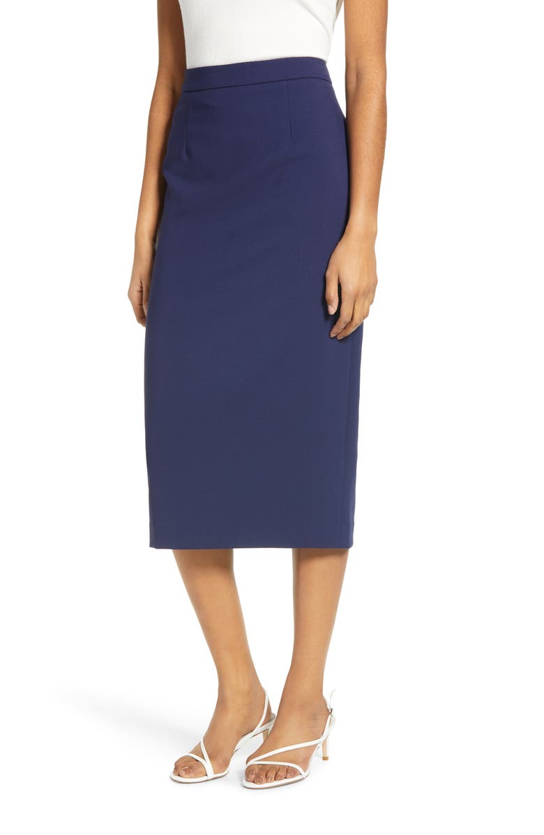 Halogen<sup>®</sup> Stretch Twill Pencil Skirt, Main, color, 