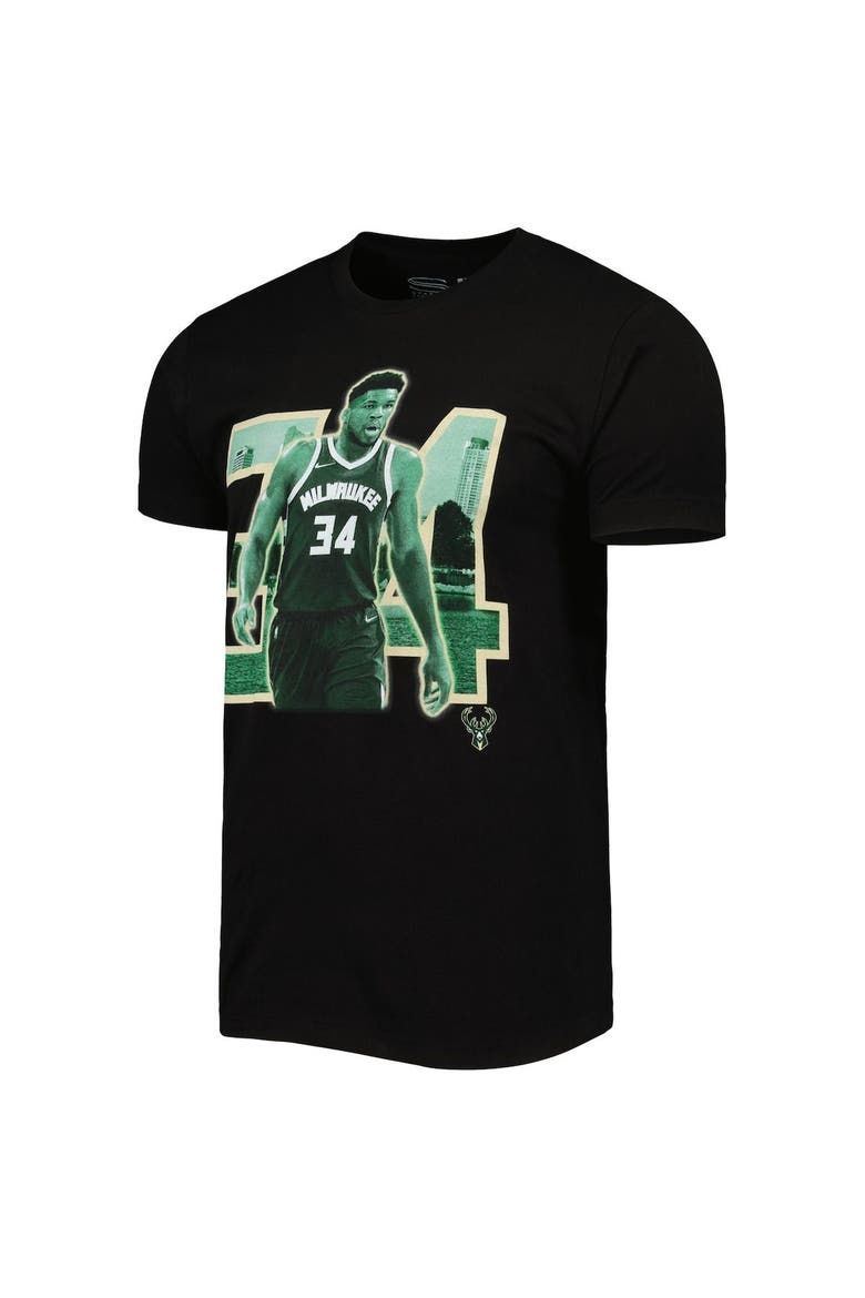 Unisex Stadium Essentials Giannis Antetokounmpo Black Milwaukee Bucks Player Skyline T-Shirt, Alternate, color, Black
