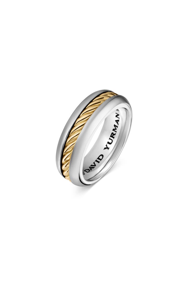 'Cable Classics' Band Ring with 18K Gold, Alternate, color, TWO TONE