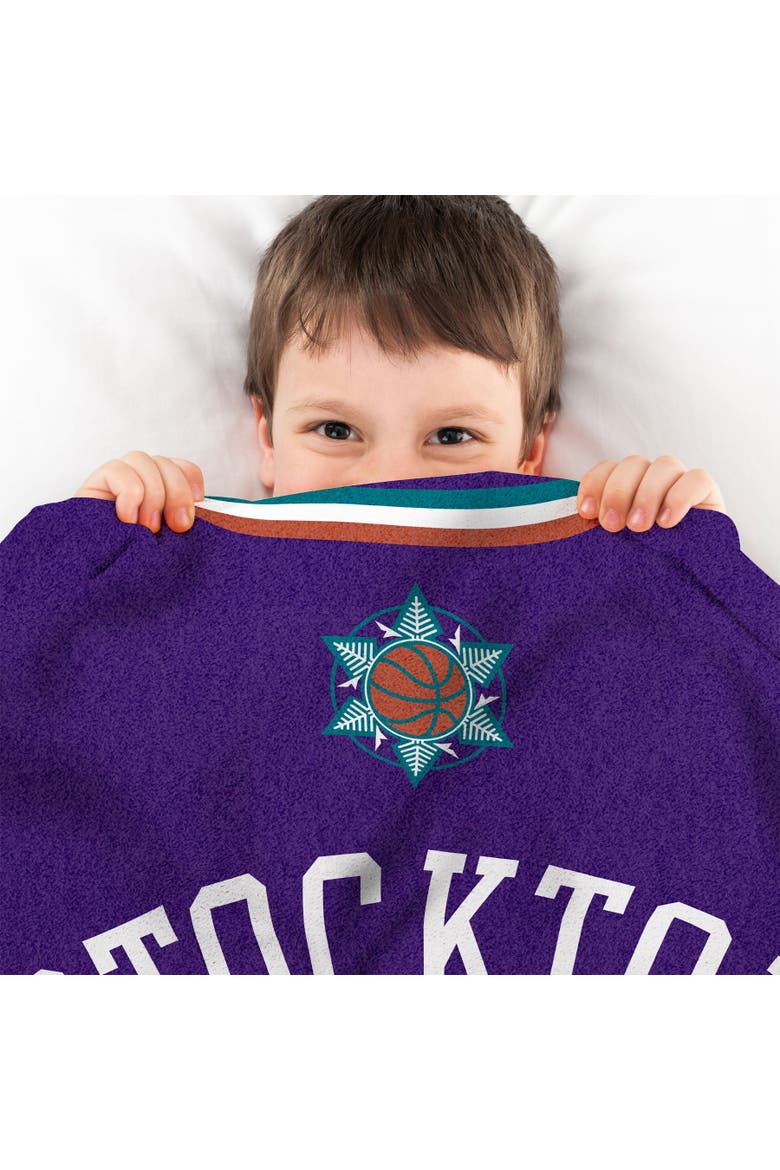 Utah Jazz John Stockton 60" x 80" Raschel Throw Blanket, Alternate, color, None
