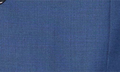Daniel Hechter Modern Fit Medium Blue Textured Wool Blend Suit In Multi