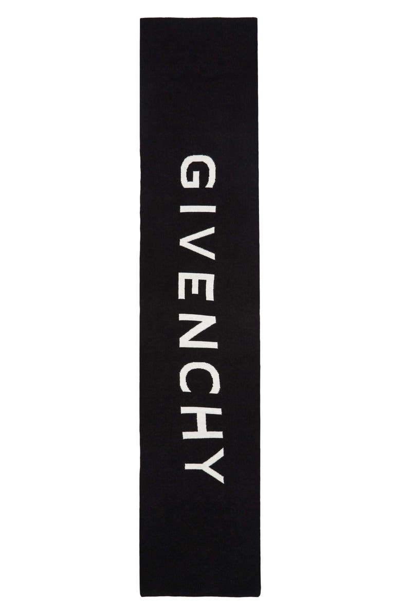Givenchy 4G Logo Reversible Wool & Cashmere Scarf, Alternate, color,