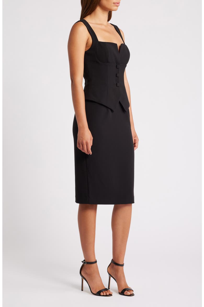 Roanna Sleeveless Sheath Dress, Alternate, color, BLACK