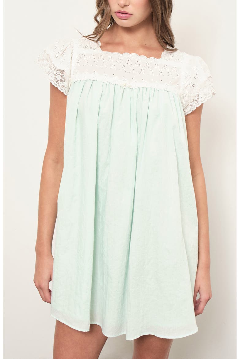 Esme Babydoll Dress, Alternate, color, LIGHT MINT
