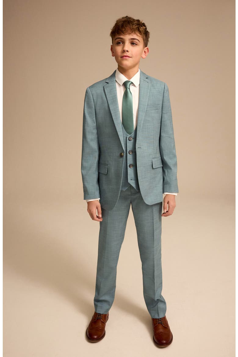 Kids' Skinny Fit Textured Green Sport Coat, Alternate, color, GREEN