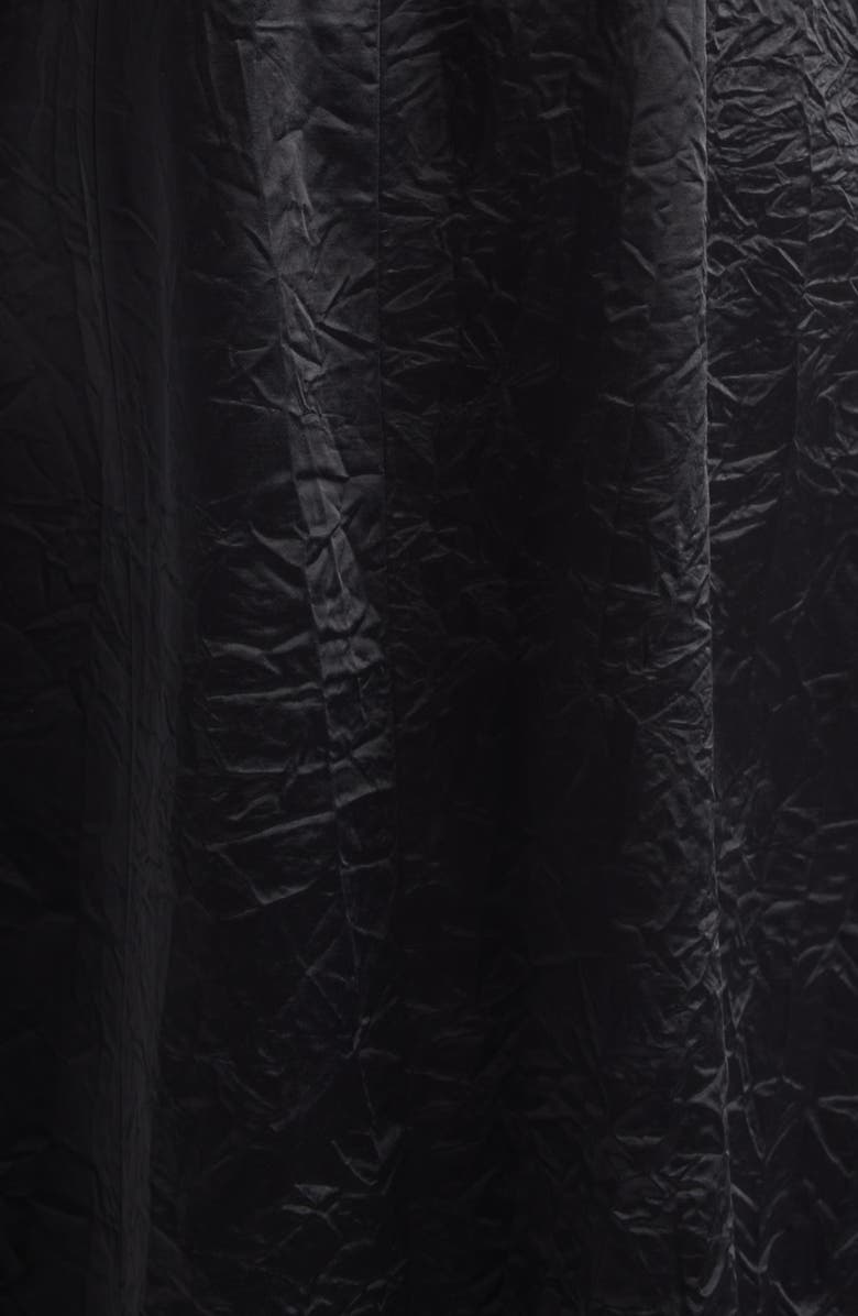 PARTOW Koda Crinkle Cotton Blend Midi Dress, Alternate, color, Black